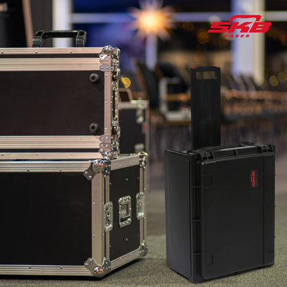 SKB Studio Flyer Rack Case 4U - Durable Mobile Studio Solution with Injection Molded Shell, TSA Locks, and Wheels for Musicians, DJs, and Producers - Securely Transport and Protect Your Gear