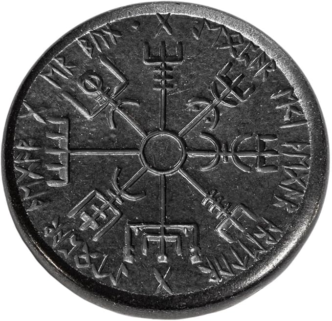 Norse Dual Stave in Iron Vegvisir and Helm of Awe