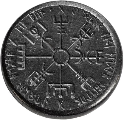 Norse Dual Stave in Iron Vegvisir and Helm of Awe