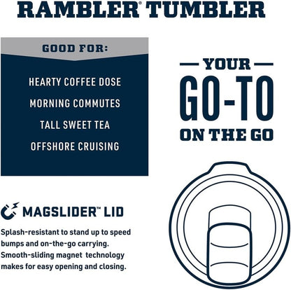 YETI Rambler 30 oz Tumbler, Stainless Steel, Vacuum Insulated with MagSlider Lid, Nordic Blue