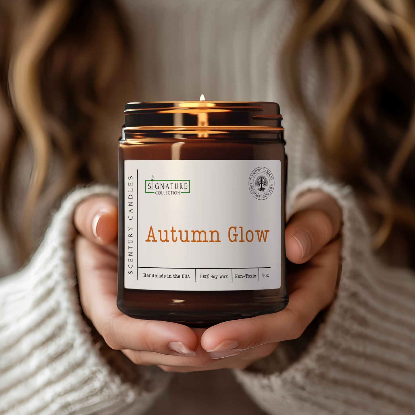 Autumn Glow Fall Scented Candle, Many Scents to Choose from, All Natural Non-Toxic Soy Wax, Handmade in The USA (Autumn Glow)