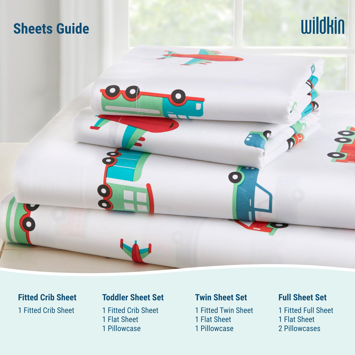 Wildkin 100% Cotton Full Sheet Set – Soft & Cozy Bed Sheets - Unicorn