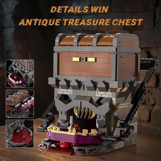 39089 Mysterious Treasure Chest Building Kit 1412 PCS Treasure Chest Model with Opening Lid Magic Building Blocks Set for Adults &amp Teens