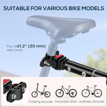 Aosom Bicycle Cargo Trailer with Removable Box and Waterproof Cover, Bike Wagon Trailer with Two 16in Wheels