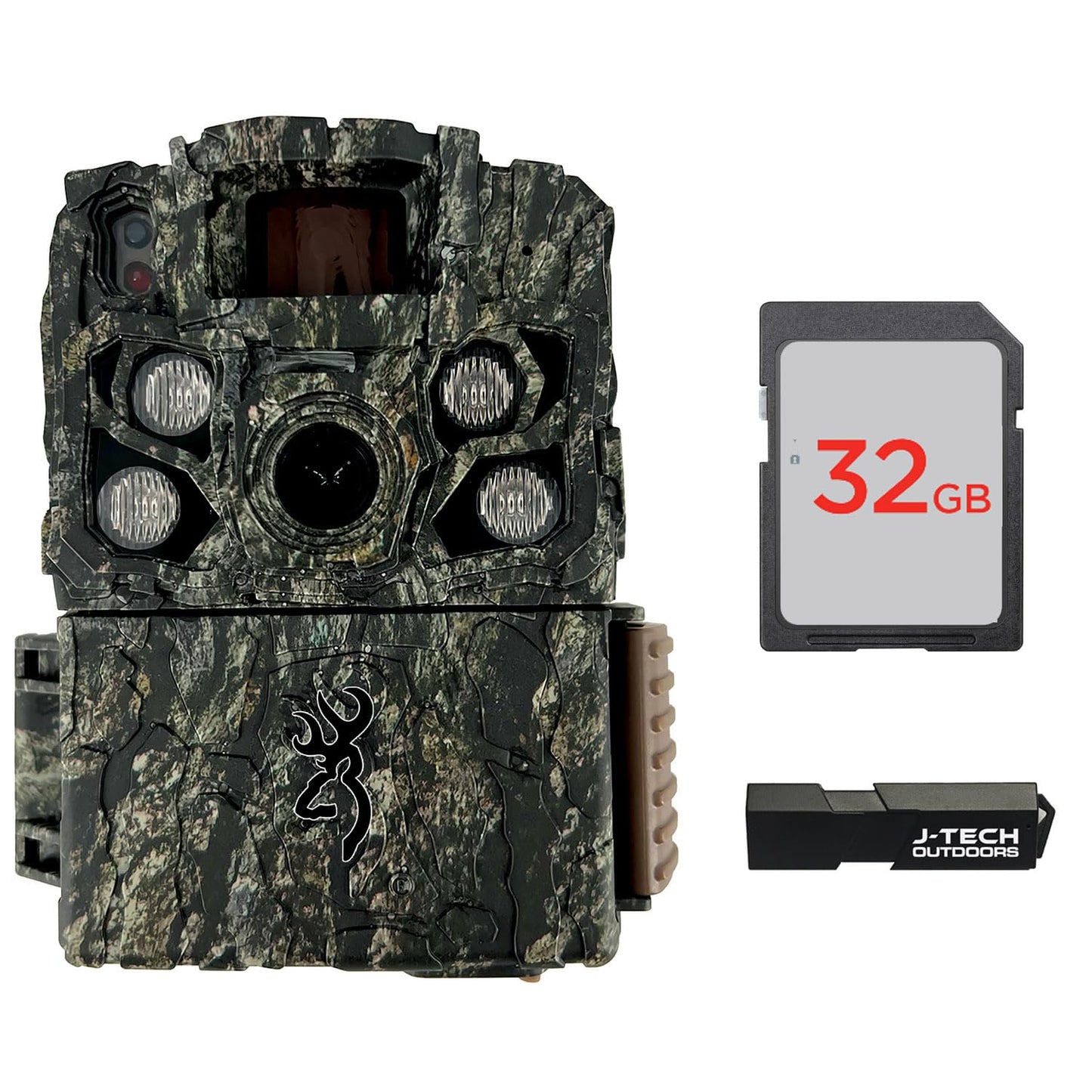Browning Strike Force FHDR40 Trail Game Camera Bundle Includes 32GB Memory Card and J-TECH Card Reader (40MP) | BTC5FHDR40