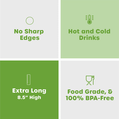 Comfy Package Jumbo Smoothie Boba Straws [200 Pack] Assorted Colors