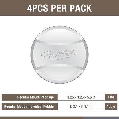 Masontops Pickle Pebble Glass Fermenting Weights - Pickling Fermentation Weight Set - Small Mouth Size For Mason Jar Fermentation Kit