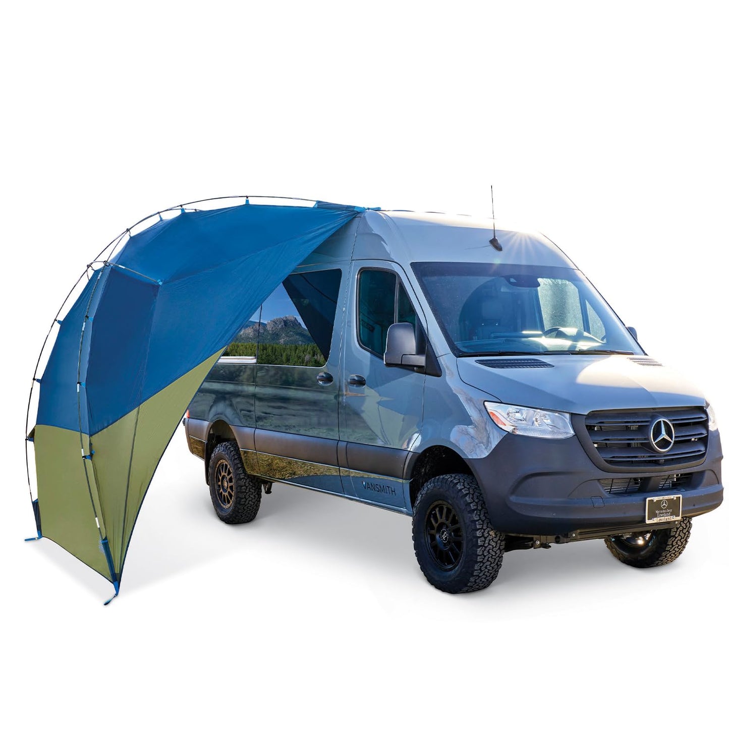 Kelty Sideroads Awning Shelter for Car Camping, Tailgating, and Summer Beach Trips, Protection from Elements and UV, Universal Mount, Sturdy Steel Frame, Easy Setup