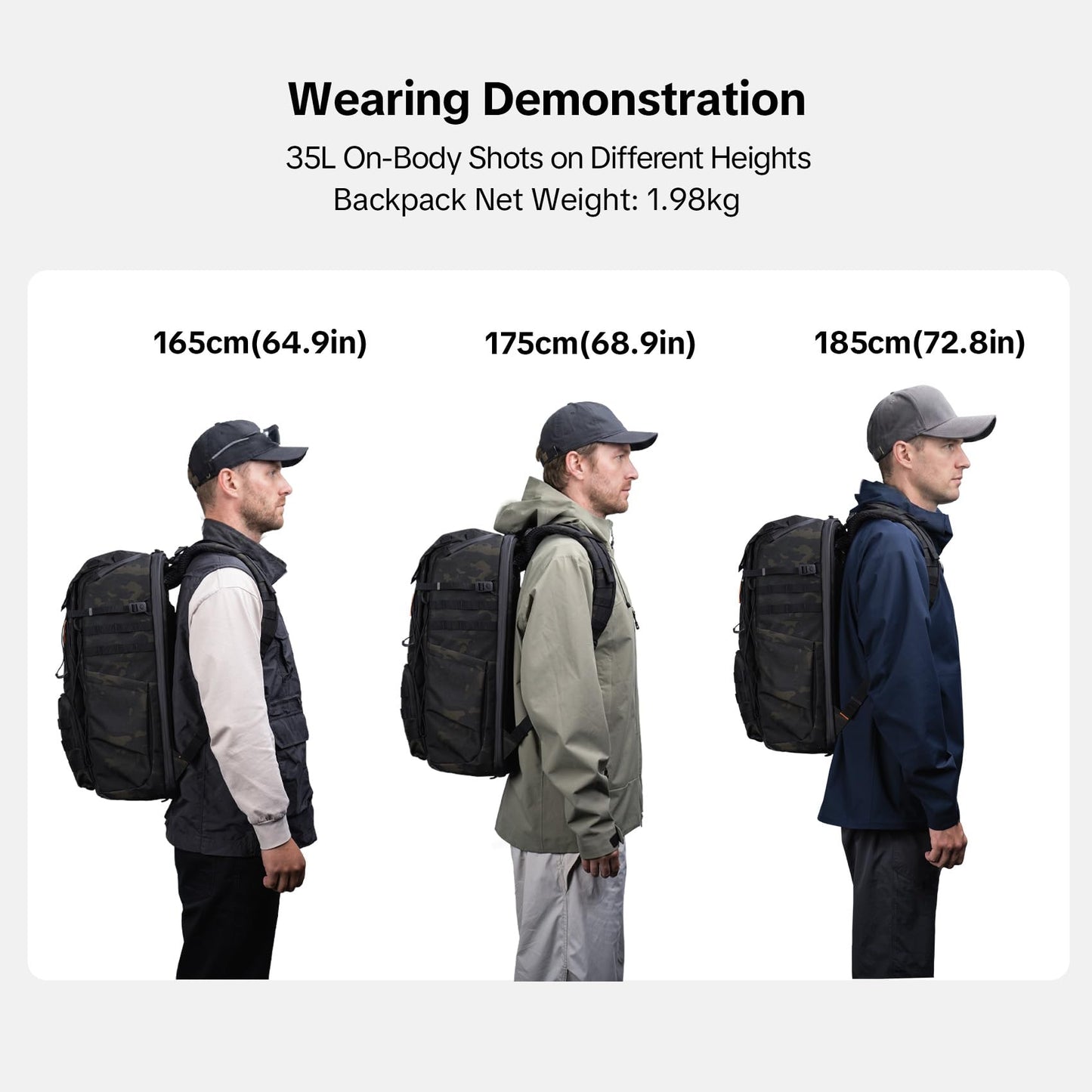 PGYTECH OneMo TAC 35L Tactical Camera Backpack, Waterproof DSLR/SLR/Mirrorless Photography Camera Bag with 15.6" Laptop Sleeve, Tripod Holder & Rain Cover (Wolf Brown)