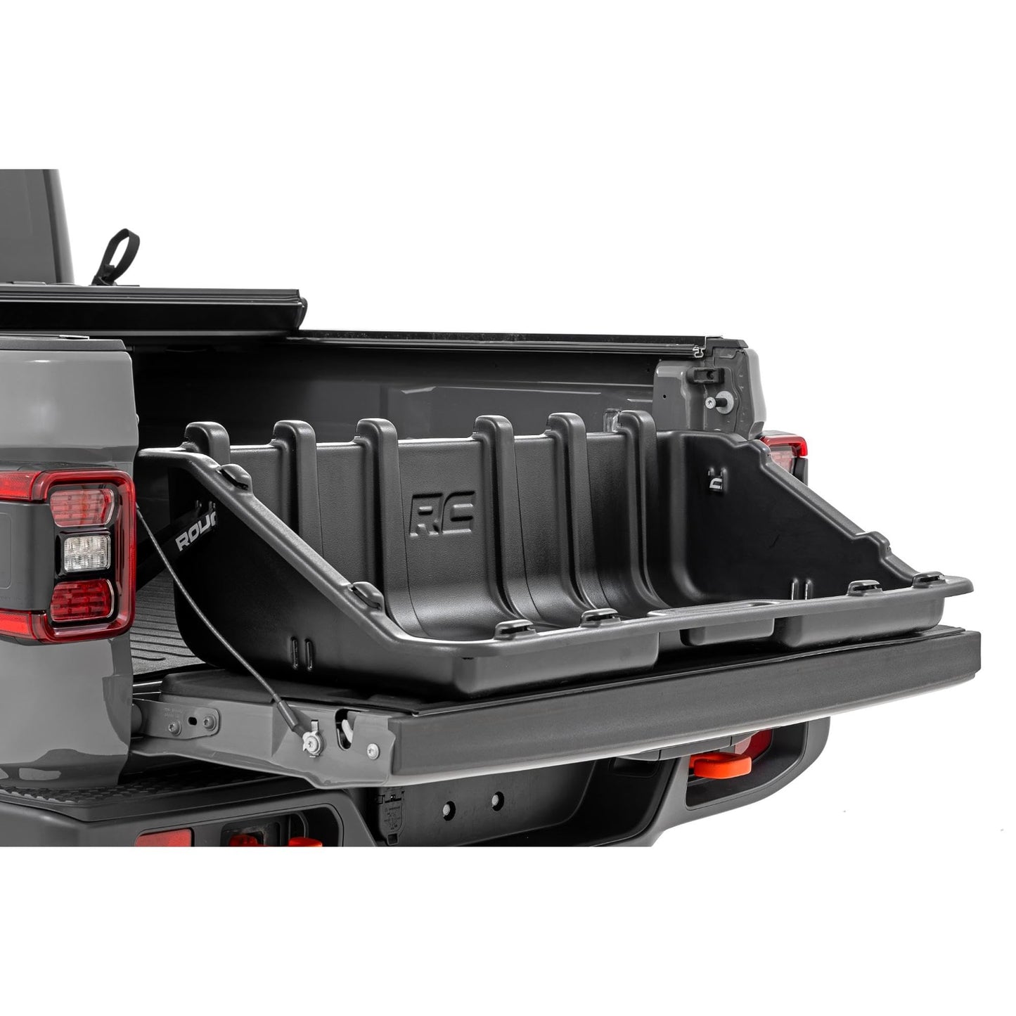 Rough Country 48" Slide-Out Truck Bed Cargo Box - Heavy-Duty, Weather-Resistant Truck Organizer for Compact Beds, Easy Tailgate Access