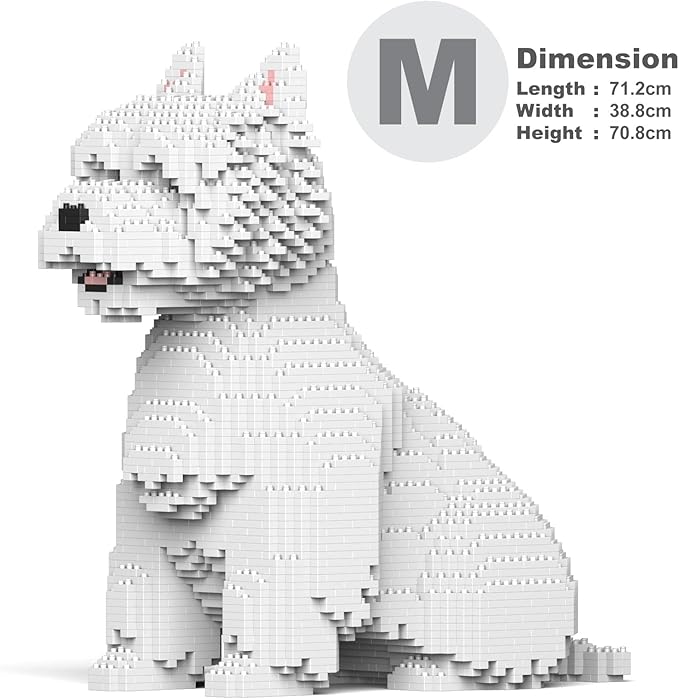 JEKCA West Highland White Terrier 03S | Dog Plastic Building Blocks | Age 14+