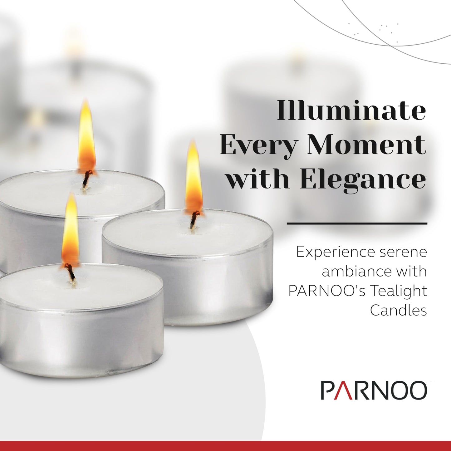 100 Pack Tealight Candles in Metal Cups - Clean White Unscented with 6 Hour Long Burning Time - Votive Candles Bulk for Romantic Dinner, Weddings, Spa & Hotels by PARNOO