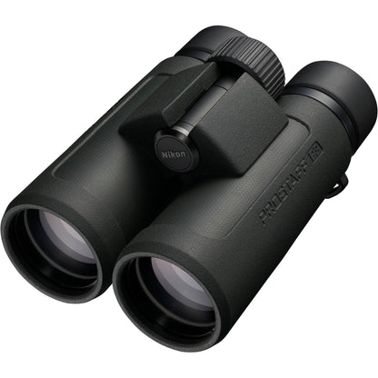 Nikon PROSTAFF P3 10x42 Binoculars 10x42 Compact Waterproof Outdoor Viewing Optics Bundle with LED Flashlight + Harness + Cleaning kit + Pro Sling Backpack + Floating Strap