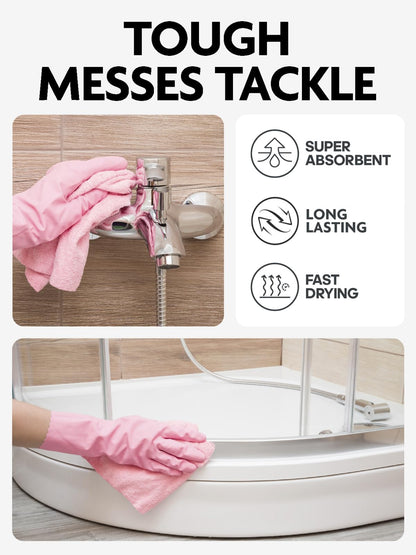Fantasticlean Microfiber Cleaning Cloth Roll -150 Pack, Tear Away Microfiber Towels, 12" x 12", Reusable, Washable, Ultra Absorbent Dishcloth for Home Supplies, Car, Pet, Kitchen (2 Rolls of Grey)