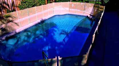 WaterWarden Large Pool Safety Fence for Inground Pool, 5’ x 24’ ft., UL Certified to ASTM F2288, 5 Foot Tall Removable Barrier, Hardware Included, 2 Sets of 5'x12', Beige