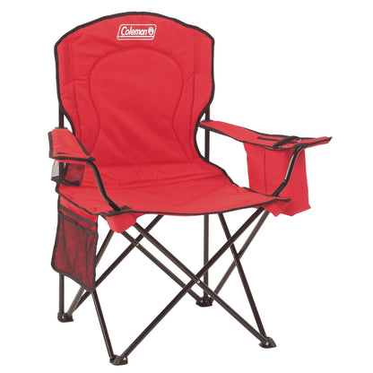 Coleman 316 62QT WHL 5859 Cooler Bundle with Quad Camping Chair and Built-in 4 Can Cooler