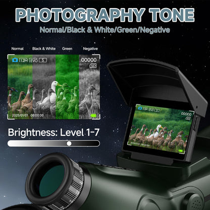 Smart Telescope, Professional Refractor Auto-focus Portable Digital Electronic Telescopes with 4K Astrophotography Camera, Internal And External Dual Screens Spotter for Adults and Beginners Astronomy