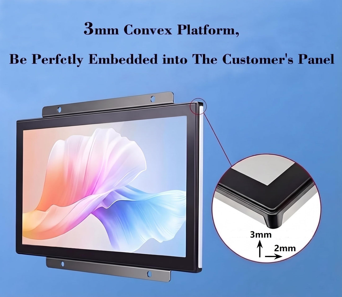RIUIIN 8 Inch Open Frame Capacitive Touchscreen Monitor, Open-Frame Monitor,1024x768 Resolution Waterproof IP65,VESA+Panel Mount, for Kiosk, Automation, POS,Vending,Hospitality Markets