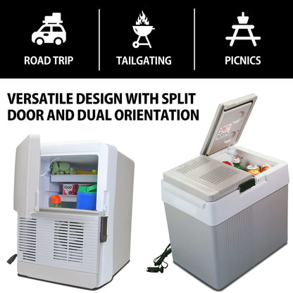 Koolatron 12V Iceless Cooler & Warmer – Portable 33 qt Electric Cooler/Nevera Portátil Eléctrica for Car Truck Camper Boat Hard Sided Mini Fridge for Camping Picnic Travel Lunch Food Drinks Office