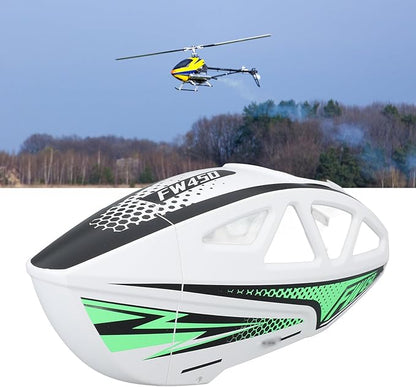 Alomejor RC Helicopter Canopy Cover Anti Crack Enhancedfor Flywing FW450 V3 (White)