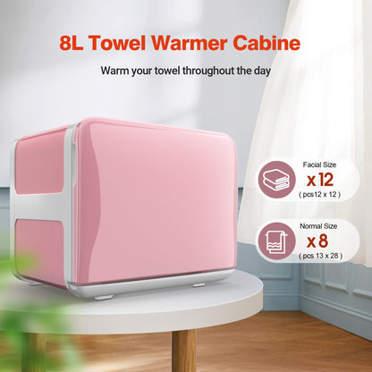 8.5L Towel Warmer Cabinet can Hold 12 Wet Facial Towels,Fast Heating with One-piece all-aluminum liner,Hot Towel Warmer Use for Spa,Hair Beauty,Salon - Black