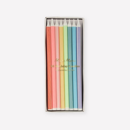 Meri Meri Happy Birthday Candles for Cake (Pack of 16), 2 Sizes of Birthday Cake Candles, Unscented, Meri Meri Candles