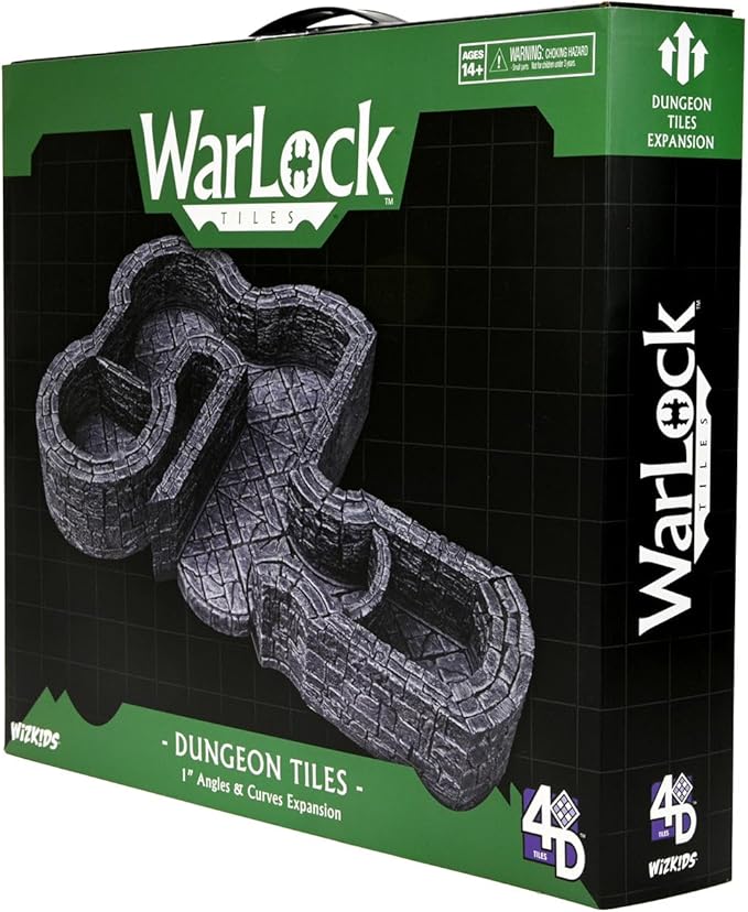 WizKids Warlock Tiles: Expansion – 1 in. Dungeon Angles &amp Curves