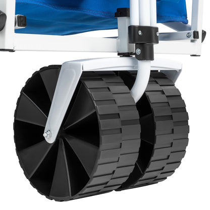 MACSPORTS Lightweight Collapsible Folding Outdoor All Terrain Beach Wagon - Blue