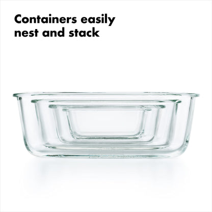 OXO Good Grips Smart Seal Leakproof Airtight Glass & Plastic Food Storage Container Set