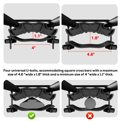 Wildroad Roof Rack Cargo Basket, Upgraded 4” Fence Wide Car Roof Basket, 64"x 50"x 4" Universal Car Top Carrier Basket with Super Duty Bungee Cargo Net and Ratchet Straps Fits for SUV Truck Cars