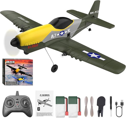 RC Plane3 Channel RC Jet Plane with 2.4GHz Remote Control 6-Axis Gyro Drone for Kids 8-12 &amp Adults Beginner-Friendly Outdoor Remote Control Airplane Rechargeable Battery Easy to Fly