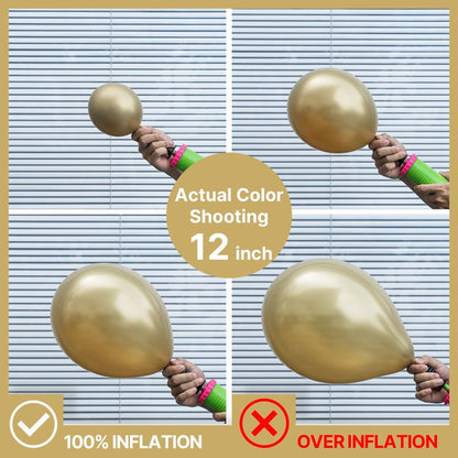 PartyWoo Metallic Gold Balloons 50pcs 5 Inch Chrome Gold Latex Balloons for Birthday Graduation Baby Shower Anniversary Wedding Bachelorette Christmas New Year Tea Party Decorations Gold-G128