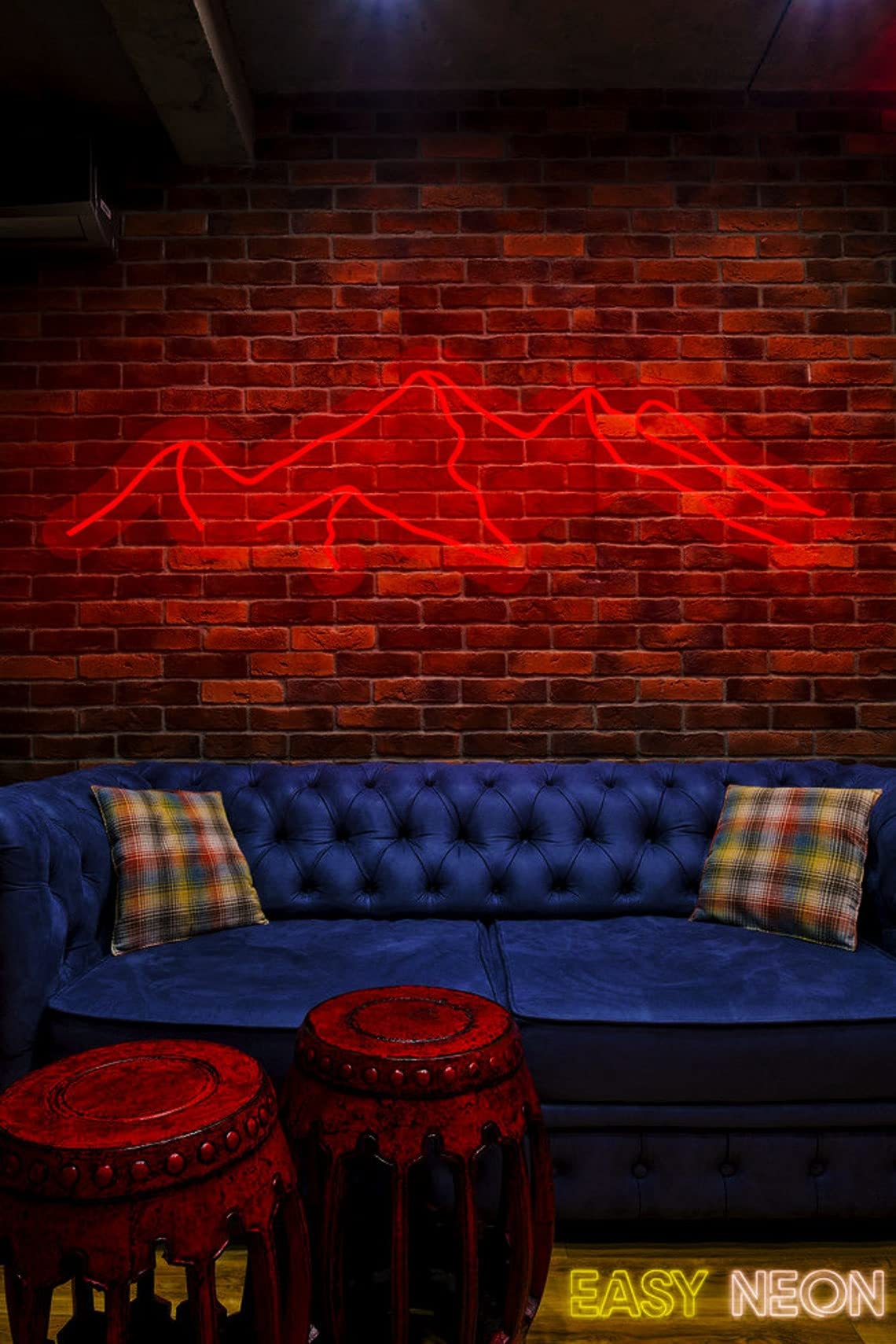 LED Decorative Lights USB Mountains Sunrise Sunset Led Neon Signs Home Decoration Wall Art Holiday Gift Brightness Adjustable 16.5''x11.8''