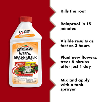 Spectracide Weed Killer Concentrate - 40 Ounces for Patios, Walkways & Driveways