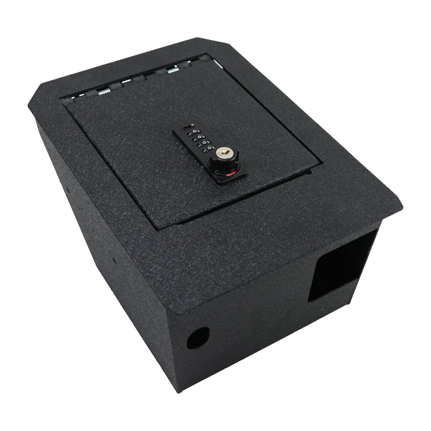 Center Console Safe Vault - KEREN Console Gun Safe Box Compatible with Tesla Cybertruck 2024-2025, 4-Digit Combination Lock with Key