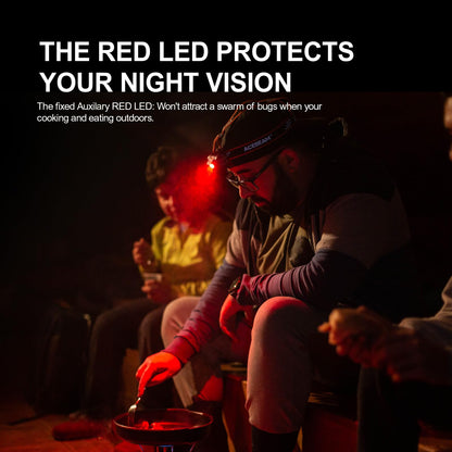 ACEBEAM H30 4000 Lumens Brightest Headlamp Rechargeable, White Light, Red and CRI LED Light Combo, Head Lamp for Adults, Camping Accessories Gear, Waterproof Head Light Flashlight for Outdoor, Work