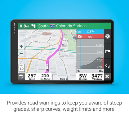 Garmin RV 1090, 10" RV Navigator, Edge-to-Edge Display, Custom Routing for Size and Weight of Your Trailer