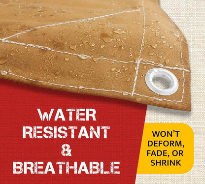 Mytee Products 20' x 20' Tan Canvas Tarp 12oz Heavy Duty Water Resistant