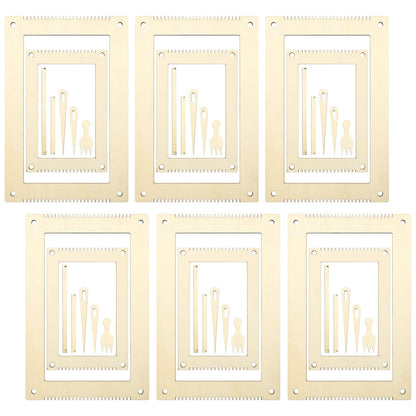 Thyle 6 Sets Weaving Loom Kit for Beginners, Wooden Frame Loom Set with Needles & Tools, 5.3 x 7.8'', 7.9 x 11.8'' for DIY Wall Hanging, Tapestry & Craft Projects
