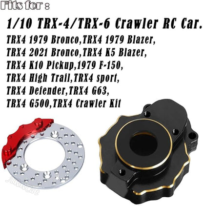 Brass Outer Portal Drive Housing Knuckle Cover Upgrades Part for TRX-4/TRX-6 Crawler RC Car 8PCS Outer Portal Drive Housing Knuckle CoverBlack