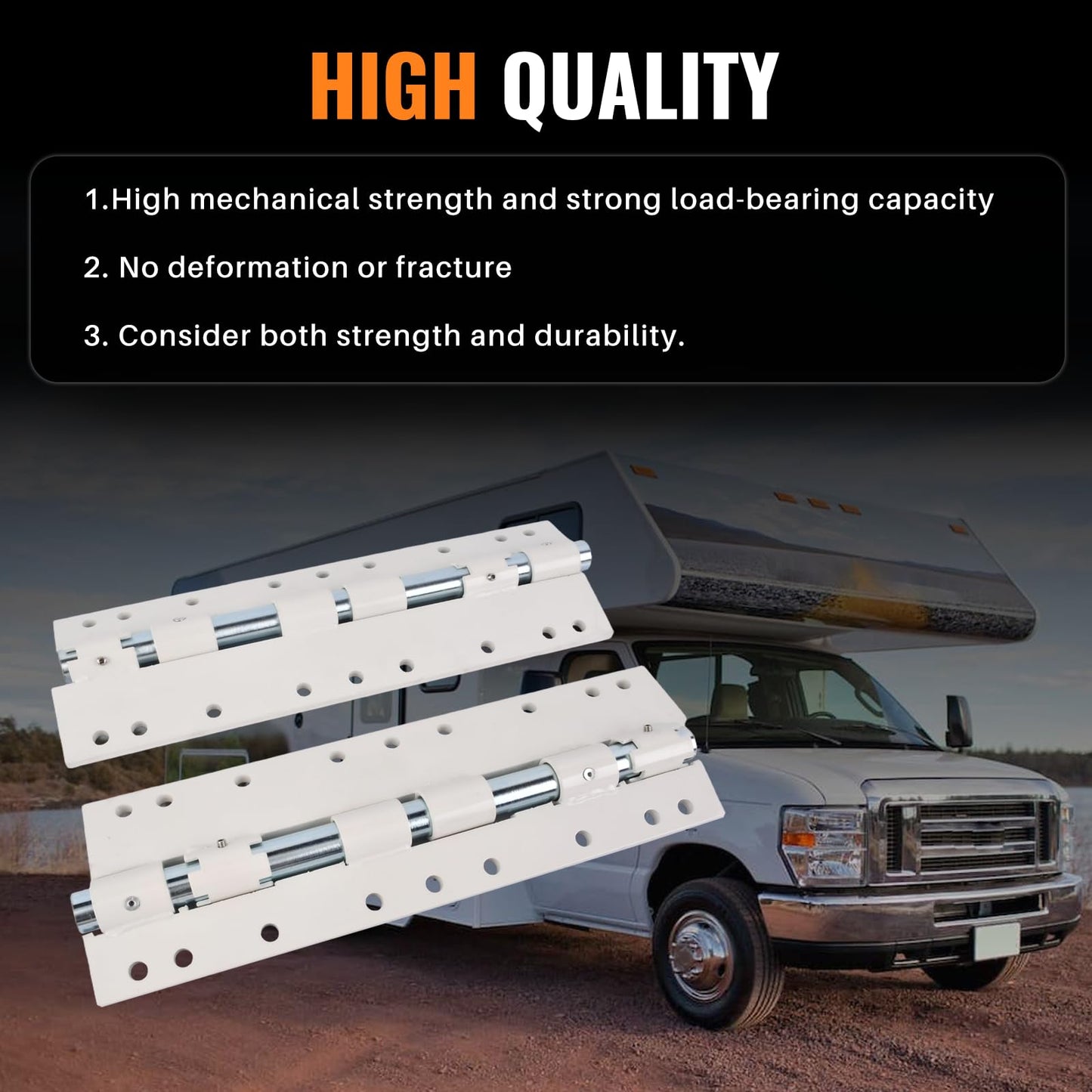 Hututimo 55721 2Pcs Swing Away Brackets Camper Jack Mount Extension Brackets, Rv Extension Brackets, Truck Camper Jack Brackets White
