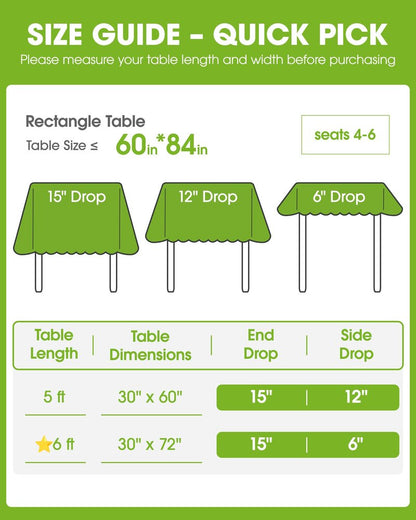 Pureegg Rectangle Linen Tablecloth Waterproof & Stain Resistant, Wrinkle-Free Table Cloth Adds Elegance and Protection, Ideal for Dining, Party, Wedding and Outdoor, 60 x 84 Inch, Sage Green
