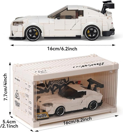 Toyota Supra Building Car with Display Container Toyota Officially Licensed Compatible with Speed Champions Sports Racing Car Building Toys for Adults and Kids Boys Aged 8-16 (367PCS)