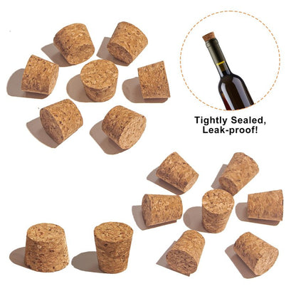 30 Pack Tapered Cork Stoppers - Premium Natural Soft Corks for Wine, Beer, Bottles, and Creative Crafts