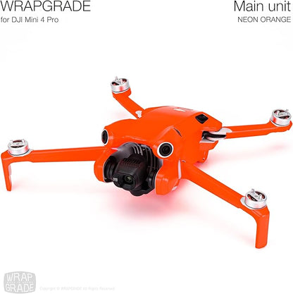 WRAPGRADE Skin Stickers Compatible with DJI Mini 4 Pro | Full Wrap (Neon Orange)