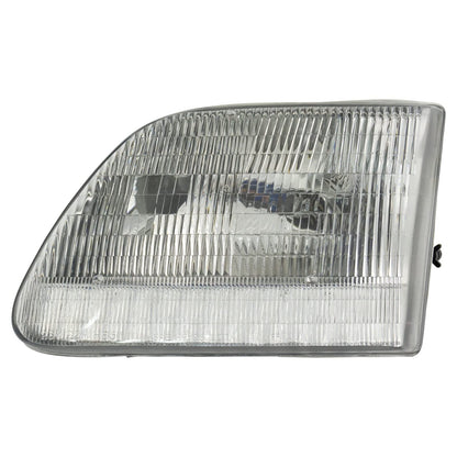 TRQ 6 Piece Headlight & Tail Light Assembly Set for 1997-2003 Ford F150, Clear, Model LKA55995