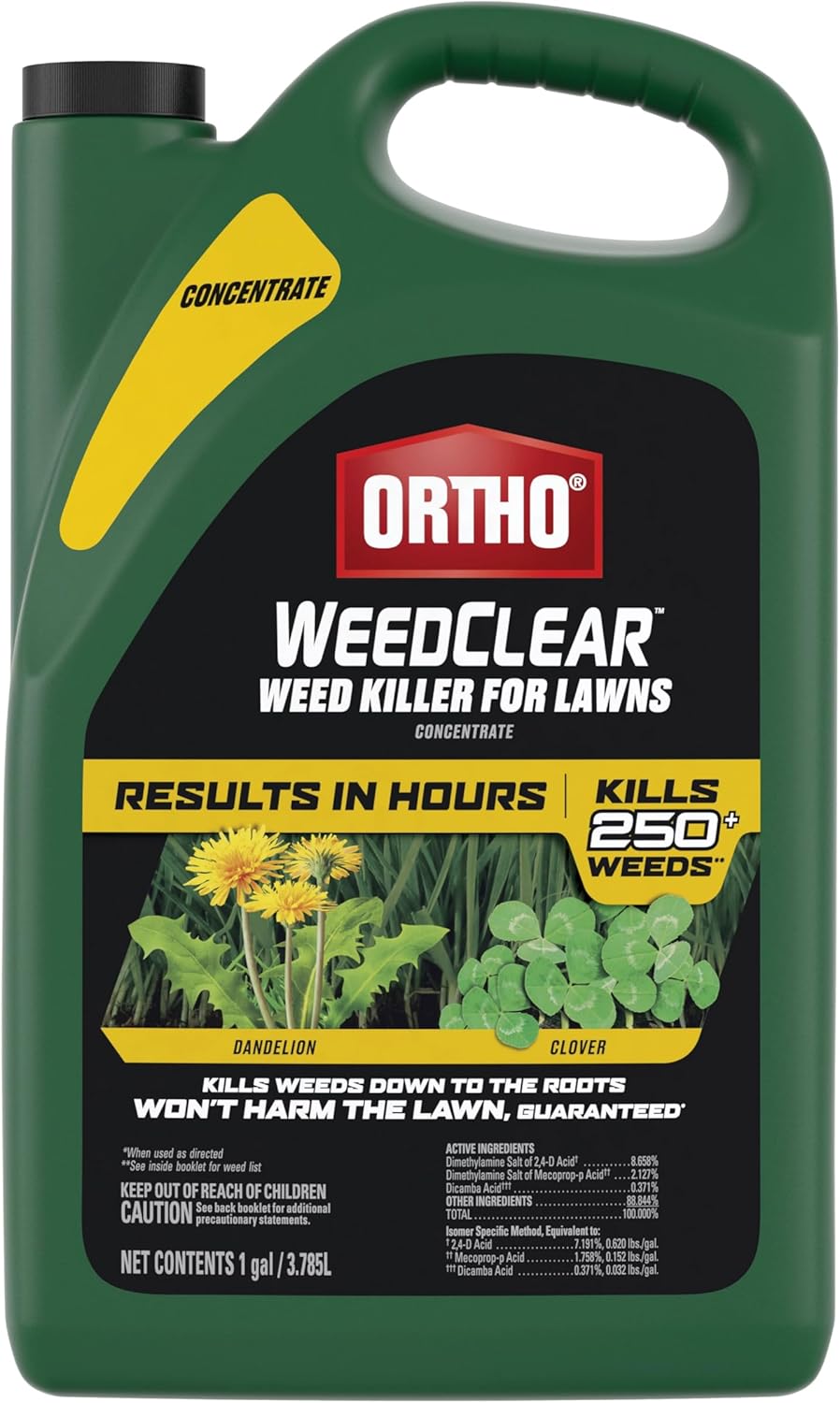 Ortho WeedClear Weed Killer Concentrate - Effectively Kills Dandelion & Clover | 1 Gallon Size
