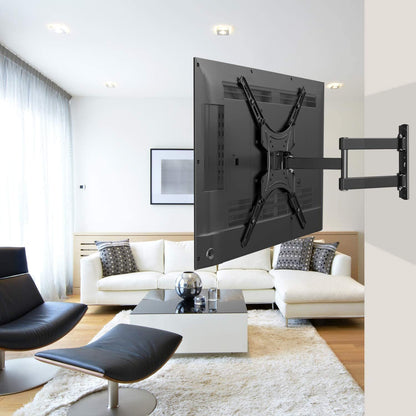 Pipishell Full Motion TV Wall Mount Bracket - Articulating Arms for 24-55 Inch TVs | Max VESA 400x400mm, 66lbs Capacity