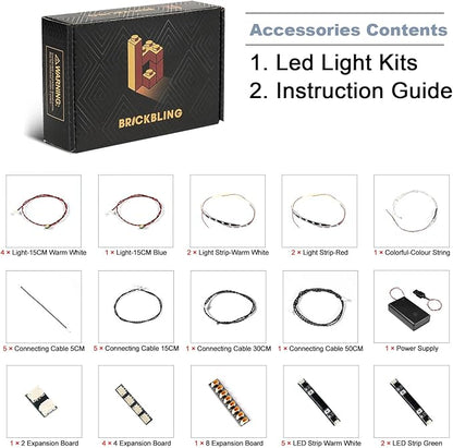 BrickBling LED Light Compatible with Lego The Botanical Garden Creative Lighting Kit Compatible with Lego 21353-No Bricks (Basic Version Light)