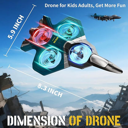 RC Planes for Kids Adults Foam Remote Control Airplane Jet Helicopter Drone Toys for Kids Adults 8-12 12-16 Remote Control Plane Airplane Toys with LED Lights 360° Flip Stunt Rotation